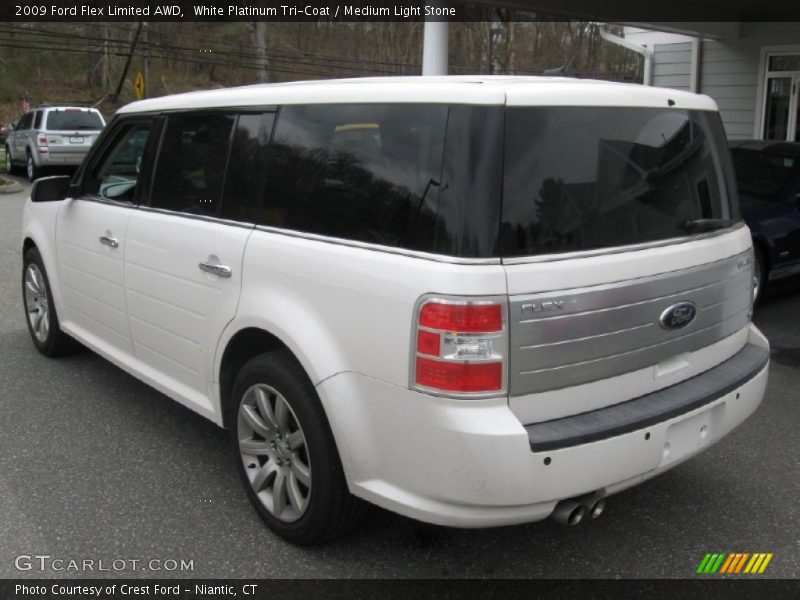 White Platinum Tri-Coat / Medium Light Stone 2009 Ford Flex Limited AWD