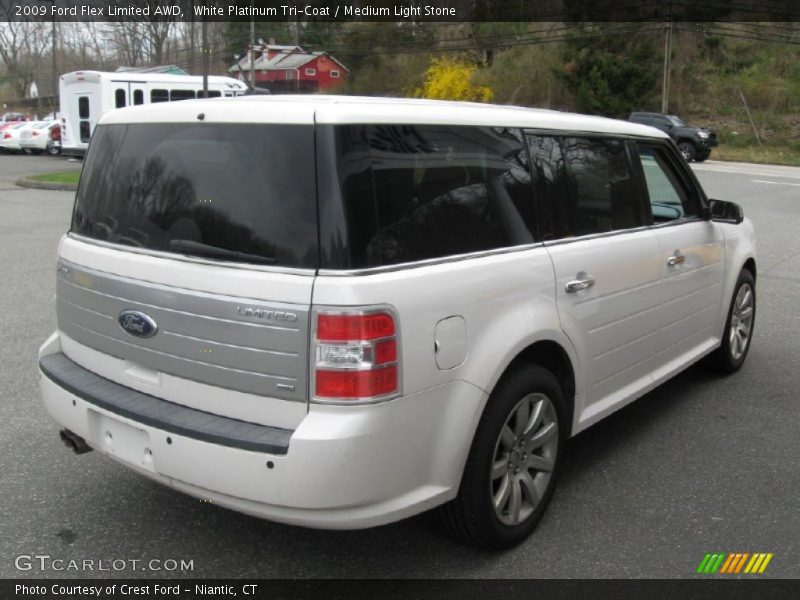 White Platinum Tri-Coat / Medium Light Stone 2009 Ford Flex Limited AWD
