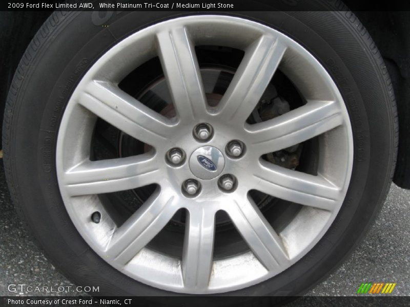White Platinum Tri-Coat / Medium Light Stone 2009 Ford Flex Limited AWD