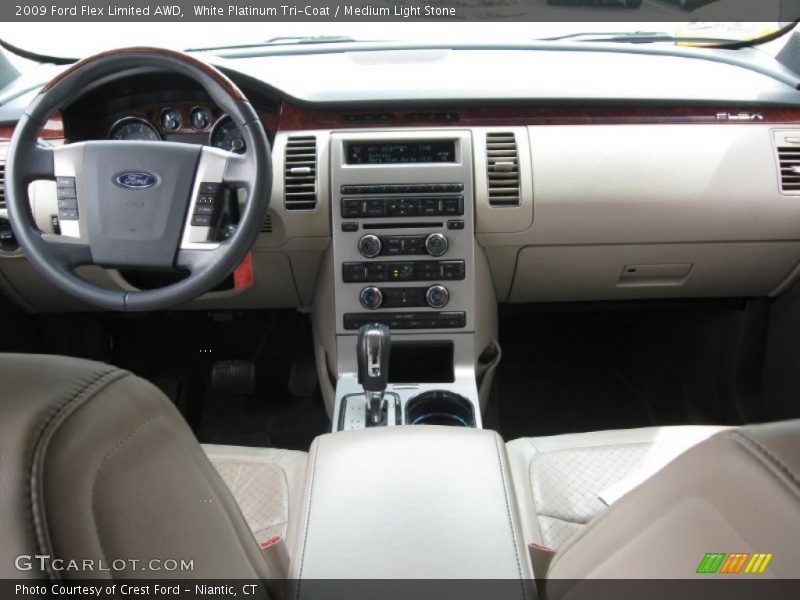 White Platinum Tri-Coat / Medium Light Stone 2009 Ford Flex Limited AWD