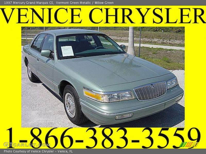 Vermont Green Metallic / Willow Green 1997 Mercury Grand Marquis GS