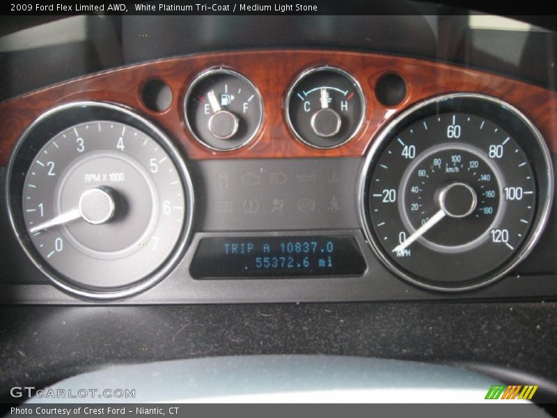 White Platinum Tri-Coat / Medium Light Stone 2009 Ford Flex Limited AWD