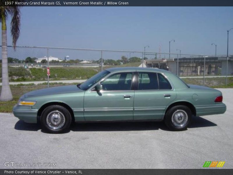 Vermont Green Metallic / Willow Green 1997 Mercury Grand Marquis GS