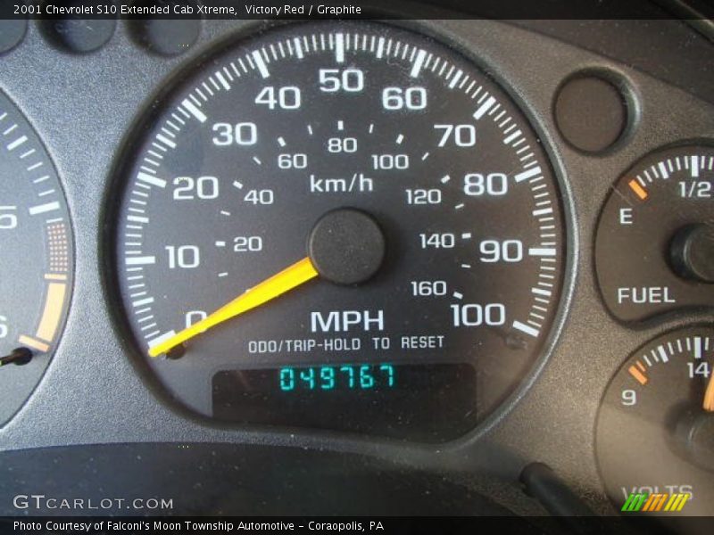 Victory Red / Graphite 2001 Chevrolet S10 Extended Cab Xtreme