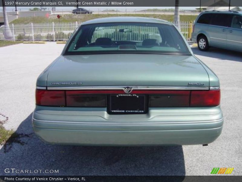 Vermont Green Metallic / Willow Green 1997 Mercury Grand Marquis GS