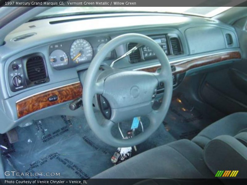 Vermont Green Metallic / Willow Green 1997 Mercury Grand Marquis GS