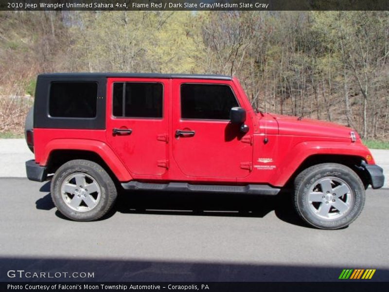 Flame Red / Dark Slate Gray/Medium Slate Gray 2010 Jeep Wrangler Unlimited Sahara 4x4