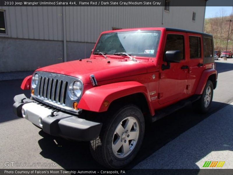 Flame Red / Dark Slate Gray/Medium Slate Gray 2010 Jeep Wrangler Unlimited Sahara 4x4