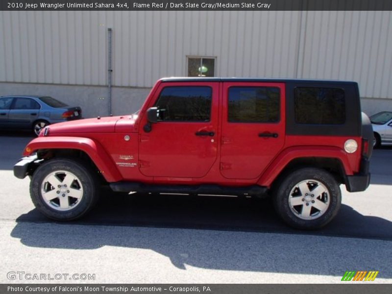 Flame Red / Dark Slate Gray/Medium Slate Gray 2010 Jeep Wrangler Unlimited Sahara 4x4