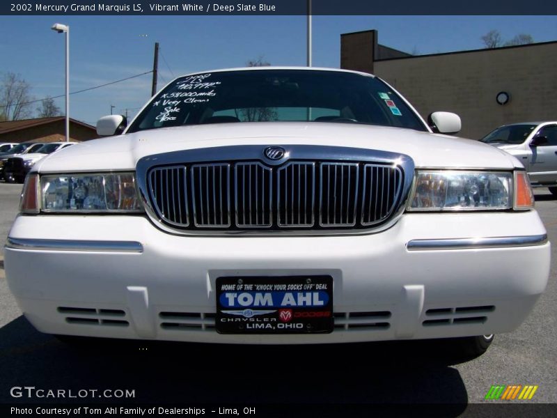 Vibrant White / Deep Slate Blue 2002 Mercury Grand Marquis LS