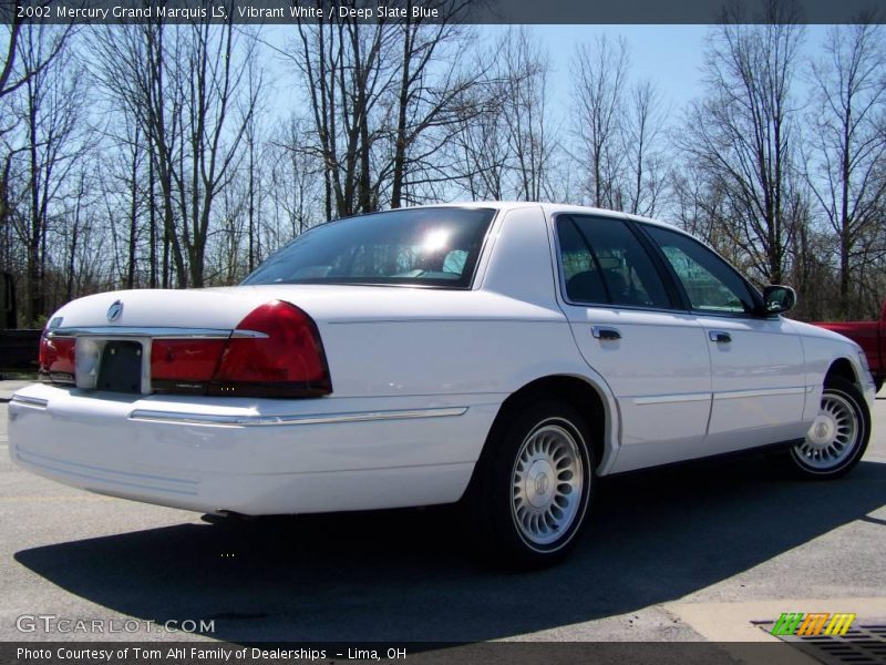 Vibrant White / Deep Slate Blue 2002 Mercury Grand Marquis LS