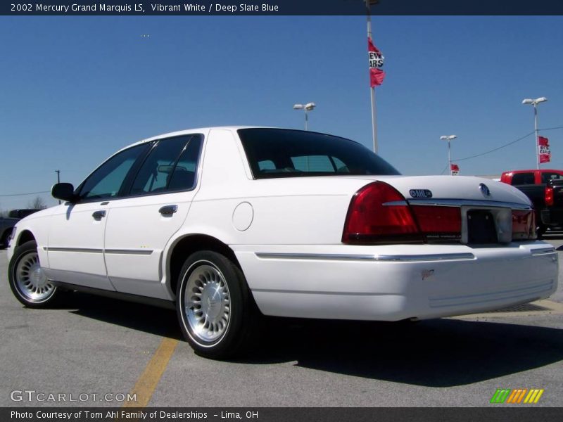 Vibrant White / Deep Slate Blue 2002 Mercury Grand Marquis LS