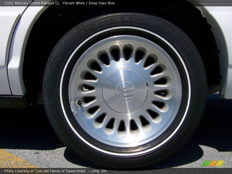 Vibrant White / Deep Slate Blue 2002 Mercury Grand Marquis LS