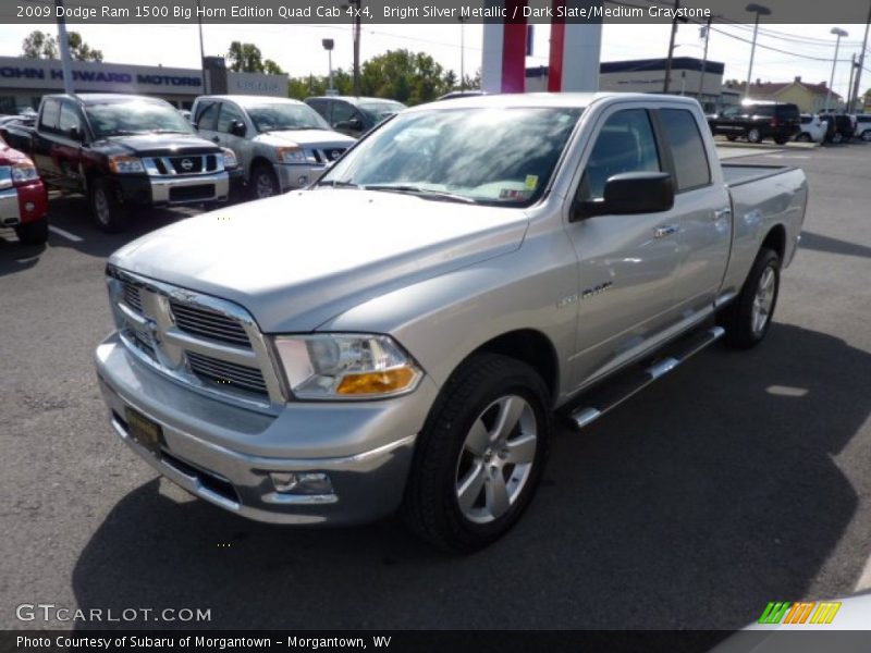 Bright Silver Metallic / Dark Slate/Medium Graystone 2009 Dodge Ram 1500 Big Horn Edition Quad Cab 4x4