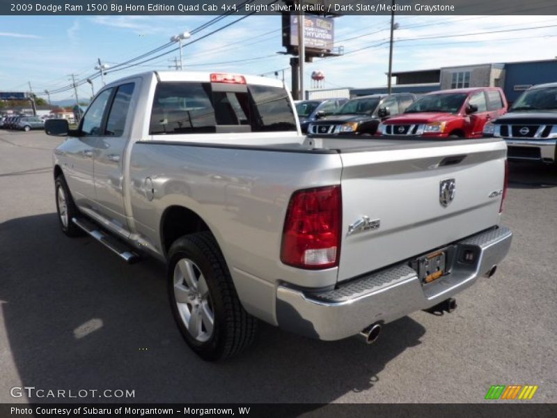 Bright Silver Metallic / Dark Slate/Medium Graystone 2009 Dodge Ram 1500 Big Horn Edition Quad Cab 4x4