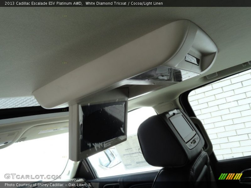White Diamond Tricoat / Cocoa/Light Linen 2013 Cadillac Escalade ESV Platinum AWD