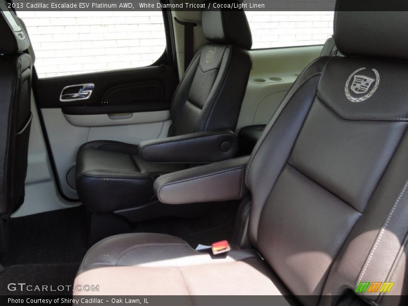 White Diamond Tricoat / Cocoa/Light Linen 2013 Cadillac Escalade ESV Platinum AWD