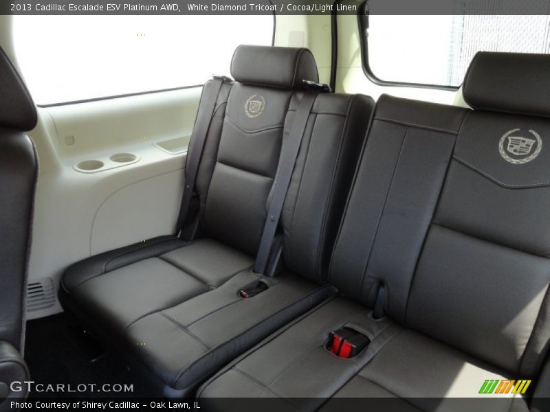 White Diamond Tricoat / Cocoa/Light Linen 2013 Cadillac Escalade ESV Platinum AWD