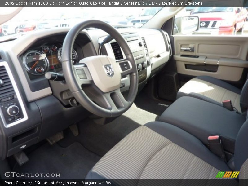 Bright Silver Metallic / Dark Slate/Medium Graystone 2009 Dodge Ram 1500 Big Horn Edition Quad Cab 4x4