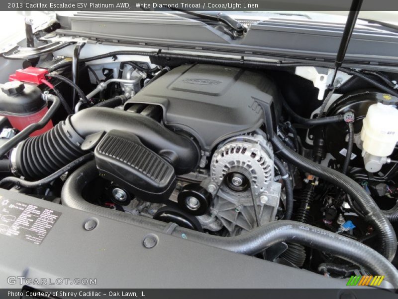 White Diamond Tricoat / Cocoa/Light Linen 2013 Cadillac Escalade ESV Platinum AWD