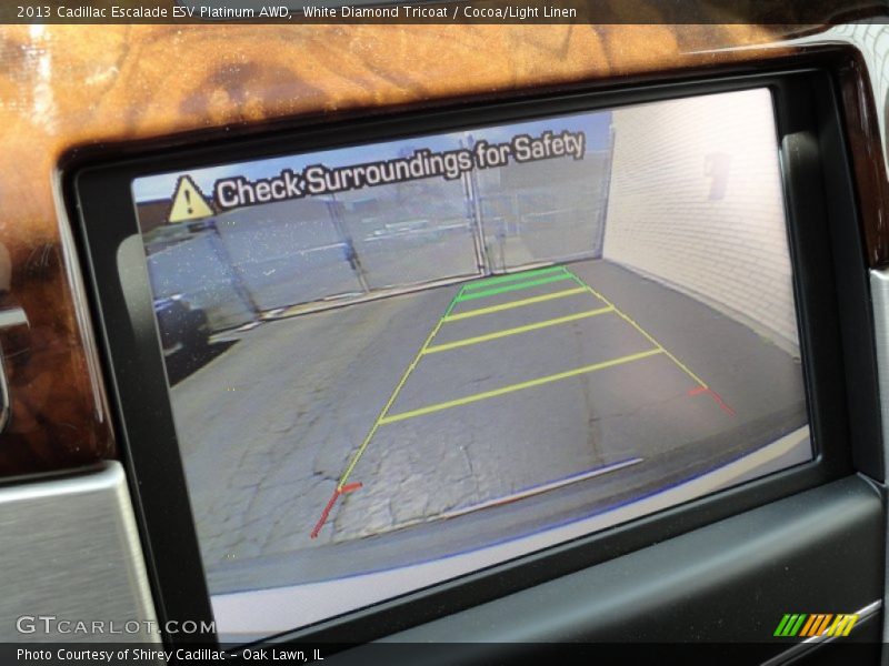 White Diamond Tricoat / Cocoa/Light Linen 2013 Cadillac Escalade ESV Platinum AWD