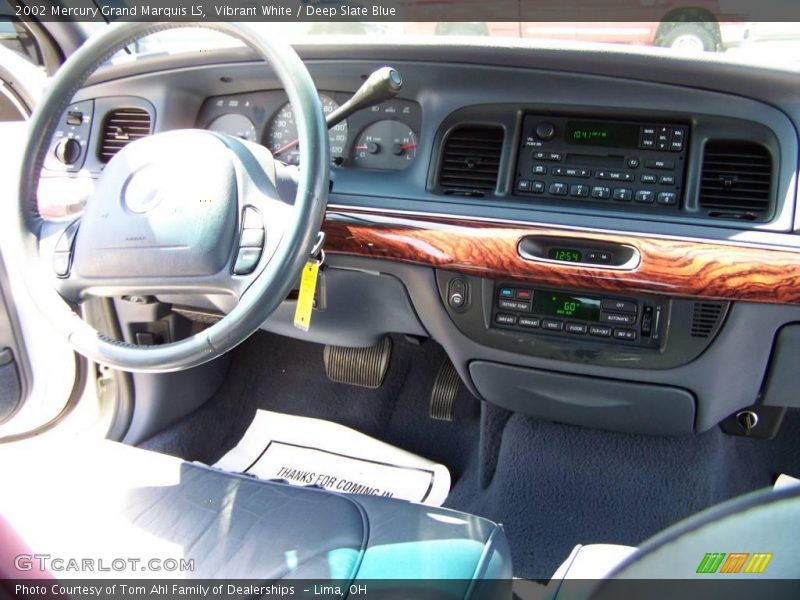 Vibrant White / Deep Slate Blue 2002 Mercury Grand Marquis LS
