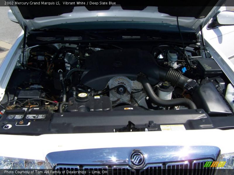 Vibrant White / Deep Slate Blue 2002 Mercury Grand Marquis LS