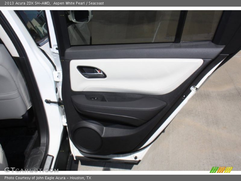 Aspen White Pearl / Seacoast 2013 Acura ZDX SH-AWD