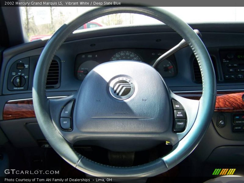 Vibrant White / Deep Slate Blue 2002 Mercury Grand Marquis LS