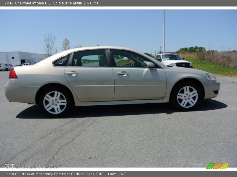Gold Mist Metallic / Neutral 2012 Chevrolet Impala LT