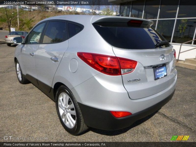 Diamond Silver / Black 2010 Hyundai Tucson Limited AWD