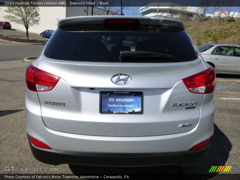 Diamond Silver / Black 2010 Hyundai Tucson Limited AWD