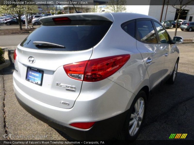Diamond Silver / Black 2010 Hyundai Tucson Limited AWD