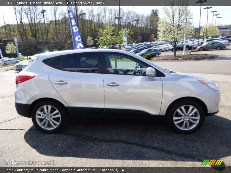 Diamond Silver / Black 2010 Hyundai Tucson Limited AWD