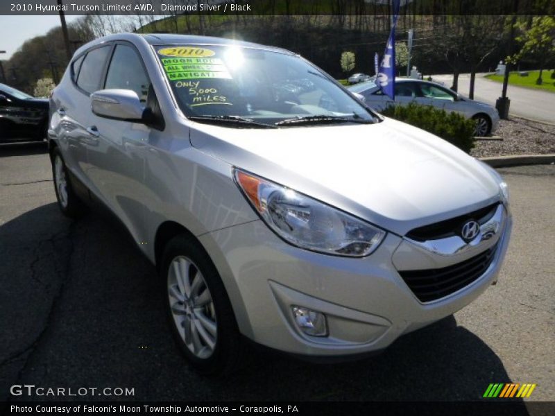 Diamond Silver / Black 2010 Hyundai Tucson Limited AWD