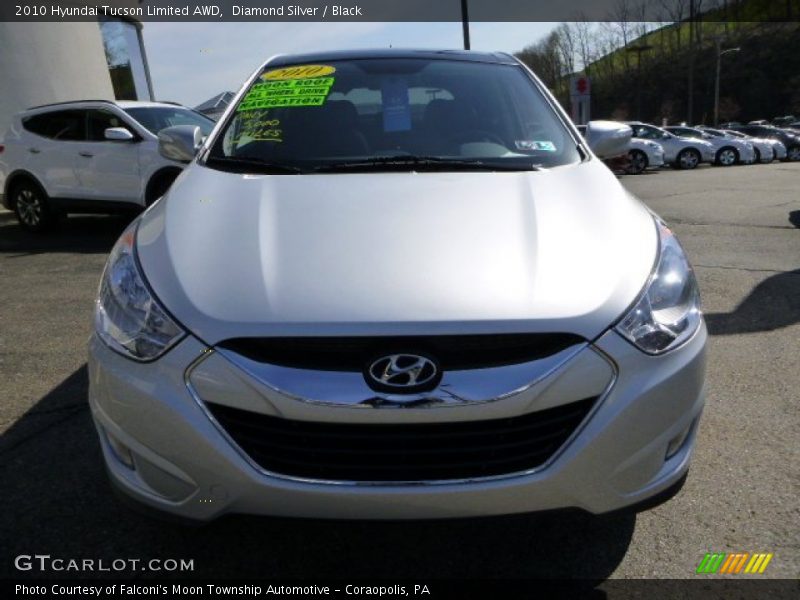 Diamond Silver / Black 2010 Hyundai Tucson Limited AWD