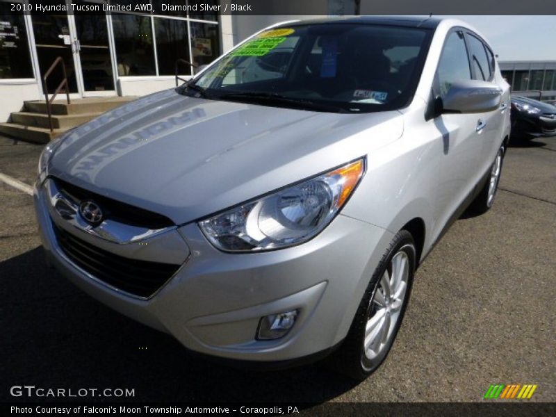 Diamond Silver / Black 2010 Hyundai Tucson Limited AWD
