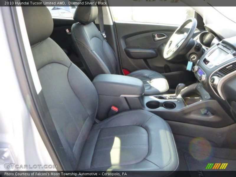 Diamond Silver / Black 2010 Hyundai Tucson Limited AWD