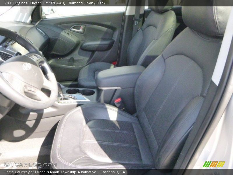 Diamond Silver / Black 2010 Hyundai Tucson Limited AWD