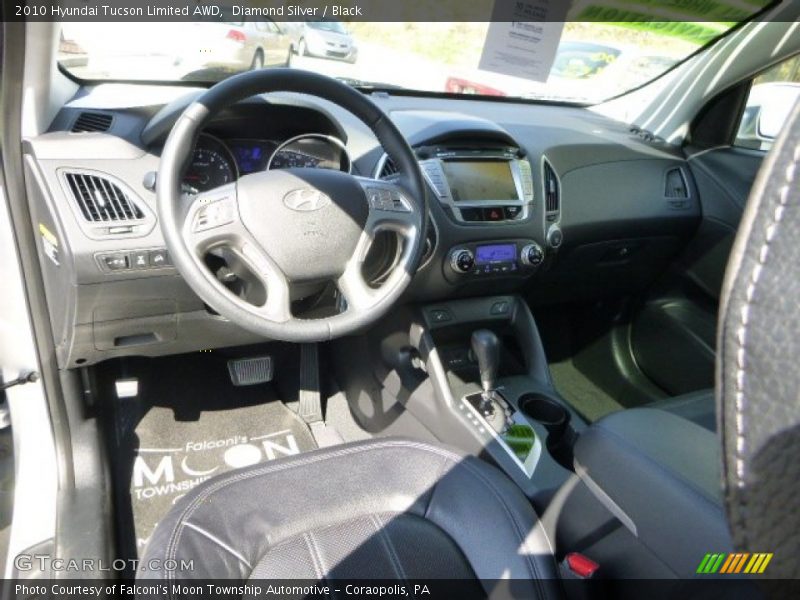 Diamond Silver / Black 2010 Hyundai Tucson Limited AWD