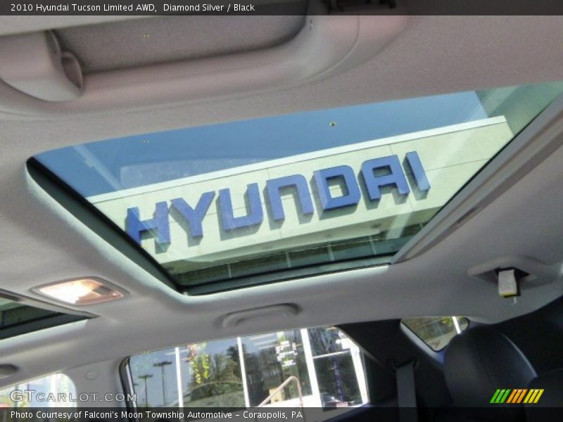 Diamond Silver / Black 2010 Hyundai Tucson Limited AWD