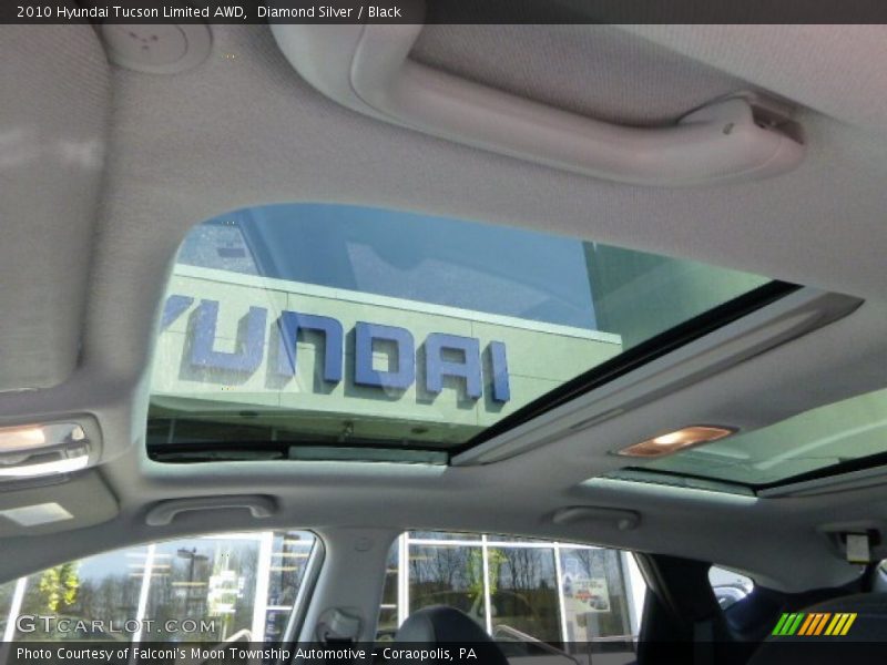 Diamond Silver / Black 2010 Hyundai Tucson Limited AWD