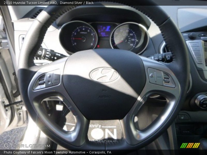 Diamond Silver / Black 2010 Hyundai Tucson Limited AWD