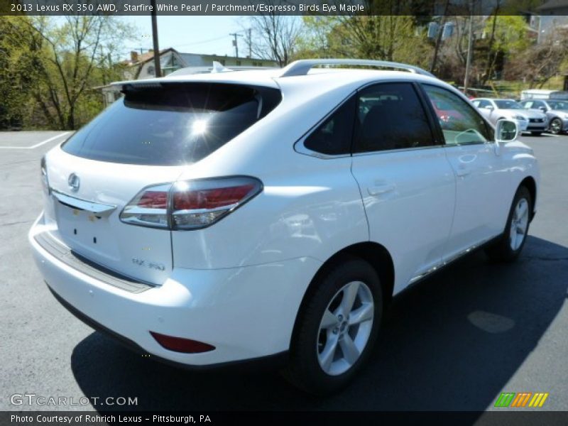 Starfire White Pearl / Parchment/Espresso Birds Eye Maple 2013 Lexus RX 350 AWD