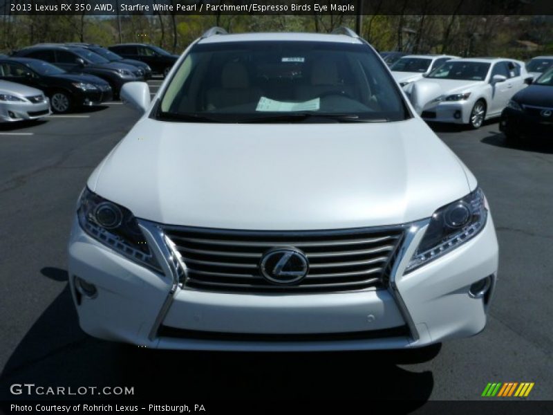 Starfire White Pearl / Parchment/Espresso Birds Eye Maple 2013 Lexus RX 350 AWD