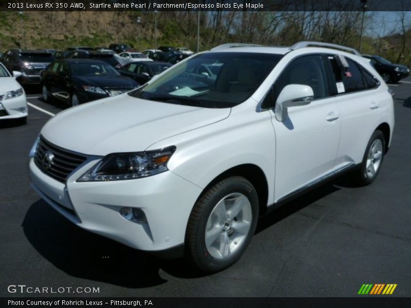 Starfire White Pearl / Parchment/Espresso Birds Eye Maple 2013 Lexus RX 350 AWD