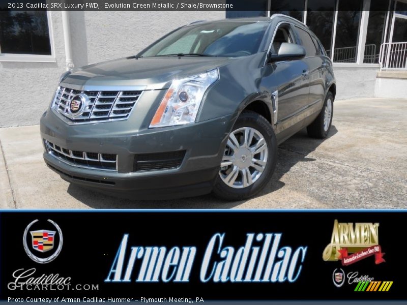Evolution Green Metallic / Shale/Brownstone 2013 Cadillac SRX Luxury FWD