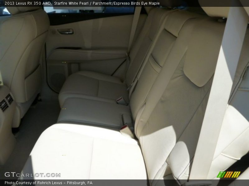 Starfire White Pearl / Parchment/Espresso Birds Eye Maple 2013 Lexus RX 350 AWD