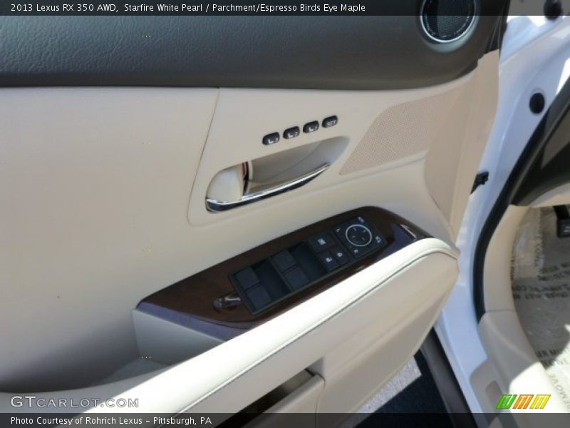 Starfire White Pearl / Parchment/Espresso Birds Eye Maple 2013 Lexus RX 350 AWD