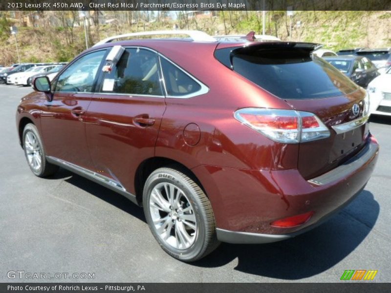 Claret Red Mica / Parchment/Espresso Birds Eye Maple 2013 Lexus RX 450h AWD